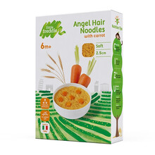 小皮（Little Freddie）婴幼儿面条 婴儿营养辅食 宝宝碎碎面 细面 意面 6个月以上适用 胡萝卜细短面 180g