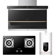 万和（Vanward）烟灶热三件套 顶侧双吸7字型大吸力油烟机燃气灶具热水器套装L855A+C5+520J13（天然气）