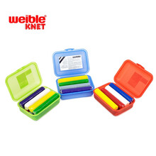 德国Weible knet进口温感彩泥不干橡皮泥安全无味小男女孩儿童手工课DI黏土玩具套装 八色彩泥套盒-800g