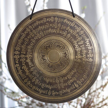 山雨铜锣颂钵音钵铜锣浴音疗疗愈尼泊尔梵文手工铜锣冥想 tl0005