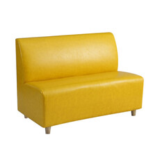 简约奶茶店桌椅组合餐厅沙发卡座甜品店烧烤店咖啡厅酒吧清吧定制 黄色卡座