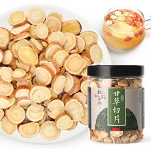 京东超市	
杞彩回乡 甘草大圆片切片 花草茶养生茶甘草片200g/罐