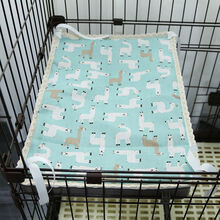 【店铺推荐】夏季正反两用凉席宠物垫猫笼平台垫猫垫子猫笼垫子可固定兔笼垫子 蓝色羊驼 35*50