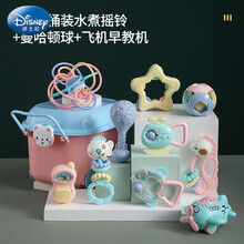 迪士尼婴儿礼盒新生儿玩具满月礼物套装刚出生宝宝用品大全初生礼品母婴小孩子出生用的婴儿礼盒 8件套+曼哈顿球+飞机 0-36个月(哄娃神器，锻炼抓手)