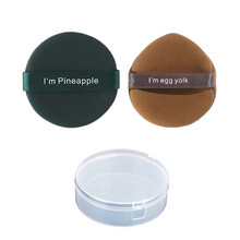 妖制气垫粉扑双面粉扑气垫BB粉扑替换粉扑粉底液散粉多用气垫替换干湿两用菠萝派粉扑蛋黄派粉扑干湿两用 菠萝派1枚+蛋黄派1枚（带粉扑收纳盒）