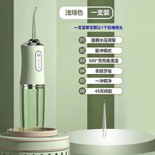 欧曼丽莎 电动冲牙器家用便携式牙缝水牙线口腔清洁牙结石喷牙洗牙器 绿色 顶配款(3档4喷嘴+不伤牙龈)