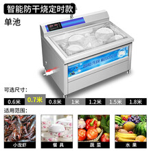 商用厨房洗菜洗碟器饭店全自动洗碗机餐厅用小型超声波洗碗机 【智能防干烧定时款】0.7米单池