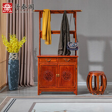 寻秦阁 红木家具非洲花梨（学名：刺猬紫檀）中式衣帽架鞋柜一体古典实木卧室收纳柜客厅多功能挂衣架