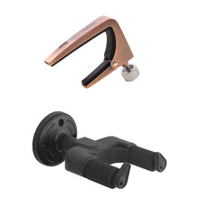 青歌乐器AC-11吉他变调夹 电民谣吉他尤克里里变调夹锌合金电镀旋钮结构 AC11吉他变调夹古铜色＋J-16吉他重力锁挂钩