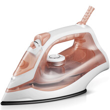 家用蒸汽电熨斗手持式迷你电烫斗小型便携式烫衣服熨烫机 浅棕色特氟龙底板