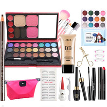 帝飞（DIFEI） 帝飞初学者眼影盘 33色组合裸妆大地色桃花妆多色珠光哑光眼影 彩妆盘 33色彩妆盘【齐全彩妆15件套】