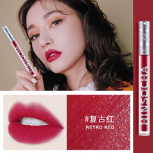 【七夕情人节礼物送女友】韩水仙空气丝绒雾面唇釉易上色持久不掉色不沾杯防水防汗学生口红 单支：复古红