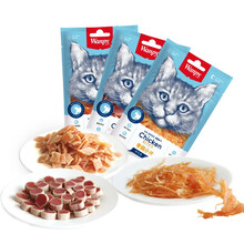 Wanpy/顽皮猫零食 金针软丝 猫寿司 金枪鱼小段 香脆小片四个味 训猫零食 组合 猫寿司30克*6包 5种口味可选