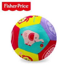 费雪布球婴儿玩具球婴儿布球宝宝动物摇铃布球大号儿童早教小布球 粉色款摇铃手抓布球