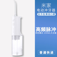 小 米米家电动冲牙器便携式洗牙器牙齿结石水牙线口腔清洁神器洗牙 米家电动冲牙器 白色 普通快递