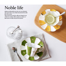 轻奢高端咖啡杯 精致小巧复古北欧金边咖啡杯带碟套装办公室下午茶杯具可logo陶瓷杯 宝蓝 51-100ML