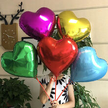 稚气熊 地推活动小礼品开业生日布置婚庆批发手持打击棒卡通铝膜气球 50个【糖果心型气球】 【无托杆+无打气桶】