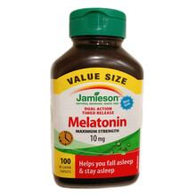 健美生(Jamieson)褪黑素美乐通宁营养含片 单瓶 10mg100粒褪黑素长效缓释