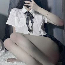 倾城鸟 情趣内衣性感睡衣女sm角色扮演jk制服诱惑套装日系水手服学院风学生服超短裙开档免脱丁字裤8065