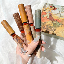 【两套79】复古唇釉套装礼盒5支装哑光雾面口红唇膏防水不易掉色女士学生唇彩唇蜜口红礼盒套装 【梦境复兴丝绒唇釉礼盒一套五支装】