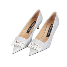 Sergio Rossi女士高跟鞋 21春夏 A81780-MFN489110-8198 银色 36