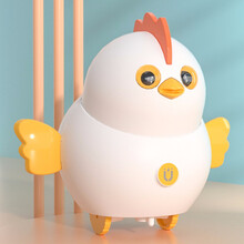 创意童年儿童宝宝早教玩具抖音同款磁性可爱鸭子3-8岁男女孩电动玩具摇摆小分队 小鸡 白色