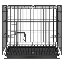 京宠【一拉成型】狗笼猫笼宠物笼狗狗笼子加粗加密折叠便携鸡兔鸽子家禽笼狗窝宠物窝寄养笼 1002黑色升级版（60*42*50）
