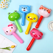 玩具锤子充气 充气锤子卡通儿童充气皮充气玩具小礼品幼儿园小榔头 小号充气卡通【头】锤 50个