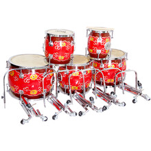 FLOFAIR打击乐器 乐团定音鼓 红色彩绘 中国 民族 五音 排鼓 中学校乐团排鼓 堂鼓 定音鼓 2#鼓