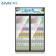 稚乐 388升大容量饮料柜冰柜商用冷藏展示柜风冷保鲜超市玻璃门冰箱单门立式啤酒柜 888L上机组双门风/直冷白色/黑色