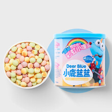 小鹿蓝蓝 三只松鼠旗下品牌 彩虹牛奶小馒头160g 宝宝零食溶豆入口即化儿童饼干营养奶豆
