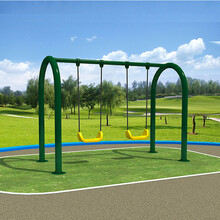 新儿童荡秋千户外幼儿园大型秋千架吊椅室外家用庭院小区铁艺 豪华114管秋千04 250*150*200