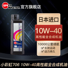 日本速马力小彩虹706运动型全合成10W-40汽车机油1L装