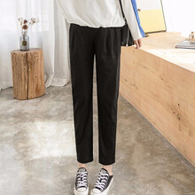孕妇裤子孕妇装春夏款外穿长裤春季薄款宽松休闲打底裤潮妈夏装 黑色 M码