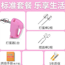 CANXIANG 打蛋器电动家用迷你小型蛋糕机自动奶油打发器搅拌棒烘焙工具手动 经典款标准套餐：打蛋器+2打蛋棒+ 2和面棒