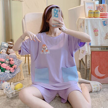 月子服夏季薄款产后纯棉哺乳孕妇睡衣短袖4月份5产妇喂奶衣6吸汗 12 XL码