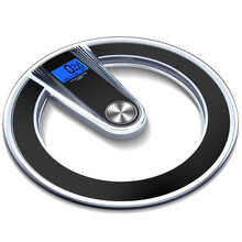 智能语音称重电子称体重秤人体健康秤精准家用体重计 黑色 电池