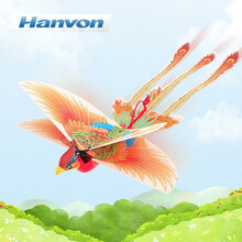 汉王扑翼飞行器 出头鸟凤凰仿生鸟飞行器扑翼鸟电子鸟仿真遥控鸟会飞小鸟鲁班鸟玩具飞机鸟机器鸟男女生 凤凰-红色