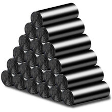 垃圾袋家用平口手提断点式加厚黑色宿舍用学生大号彩色垃圾塑料袋 【平口】简装黑色 100个垃圾袋