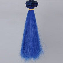 新品BJD陶瓷娃娃假发SD刘海高温丝可儿ob棉花娃加厚发排假毛材料彩色 T2512 横长1米竖长5厘米刘海