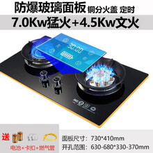 好太太燃气灶煤气灶双灶家用台嵌入式定时猛火液化气灶天然气灶 7.0kw九腔猛火+聚能架+定时 安全保护 液化气