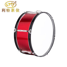利特莱依-24英寸军鼓儿童军鼓军乐队鼓号队演奏乐器红色不锈钢军鼓