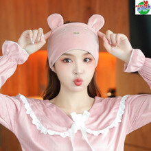 十月结晶品牌同款月子头巾春秋孕妇发带产后防风女夏季薄款月子帽时尚产妇帽子用品 头巾