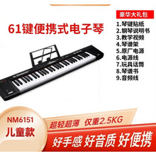 编曲键盘 电子琴成人88键幼师多功能电钢琴初学者入门自学便携midi编曲键盘 61键多功能尊贵黑 标配加琴架