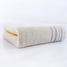 亚光 纯棉瞬间吸水毛巾 全棉无捻超柔软擦脸巾 加长澡巾速干面巾 米色34*95cm/112克/条