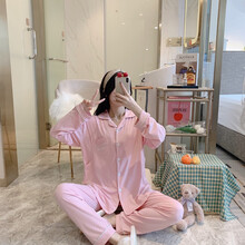 十月结晶同款 莫代尔月子服夏季薄款产后大码孕妇睡衣7月产妇8哺乳9喂奶出院10 1043豆沙 XXL(建议体重150-170)