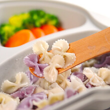 好米畈 宝宝蝴蝶面婴儿辅食面条 6月8个月10个月儿童幼儿彩蝶面加强钙铁锌不含盐 DHA宝宝营养面条