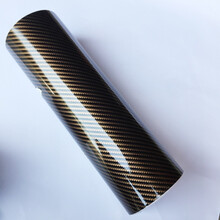 汽车AB柱亮条改装机盖碳纤哑光黑改色膜车顶亮光膜室内家装饰贴纸 黑金纹152公分宽，1米长