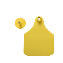 约克（YORK）法国进口安德仕耳标十付10个耳标耐用防脱落动物标识耳号耐老化耳标 牛耳标 黄色无字 10付