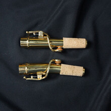 高音降b萨克斯弯脖直脖 2节两脖管吹管连接乐器配件 弯脖+直脖一套+送清洁布